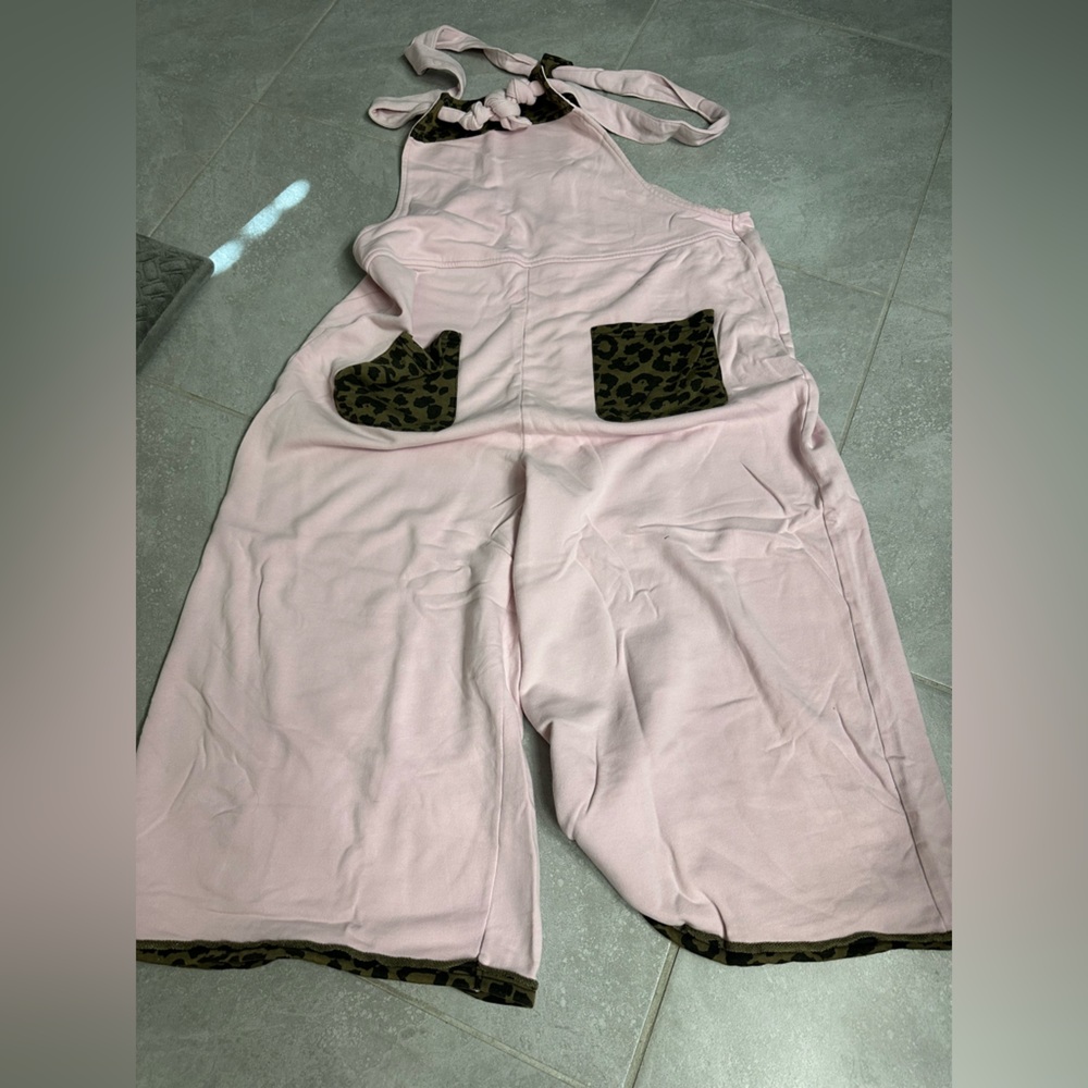 Brand New knit overalls Baby pink